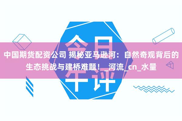 中国期货配资公司 揭秘亚马逊河：自然奇观背后的生态挑战与建桥难题！_河流_cn_水量