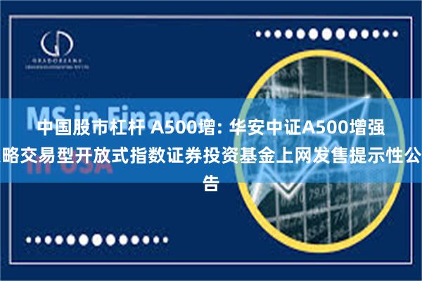 中国股市杠杆 A500增: 华安中证A500增强策略交易型开放式指数证券投资基金上网发售提示性公告