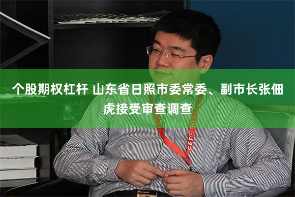 个股期权杠杆 山东省日照市委常委、副市长张佃虎接受审查调查