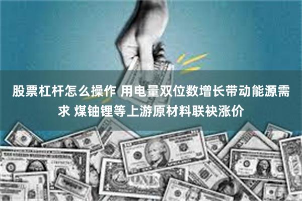 股票杠杆怎么操作 用电量双位数增长带动能源需求 煤铀锂等上游原材料联袂涨价