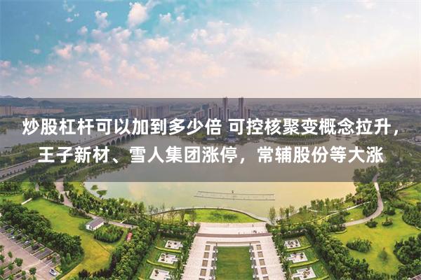 炒股杠杆可以加到多少倍 可控核聚变概念拉升,王子新材、雪人集团涨停,常辅股份等大涨