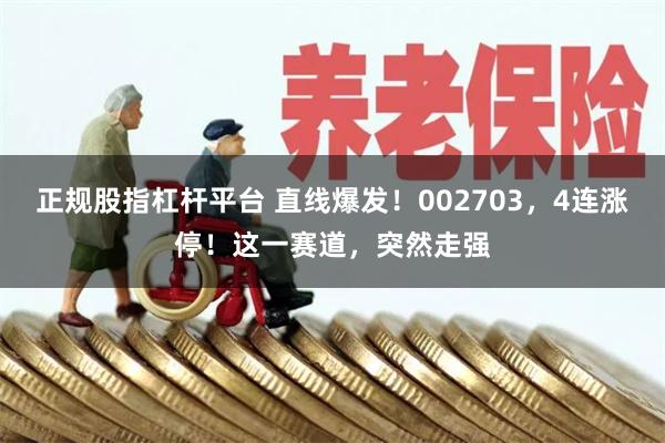 正规股指杠杆平台 直线爆发！002703，4连涨停！这一赛道，突然走强